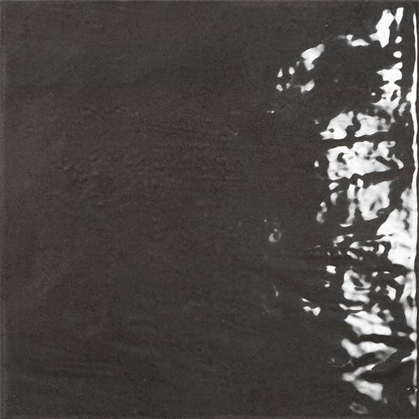 carrelage mural Nolita Noir brillant 22.5 x 22.5cm, Grès cérame, pour intérieur