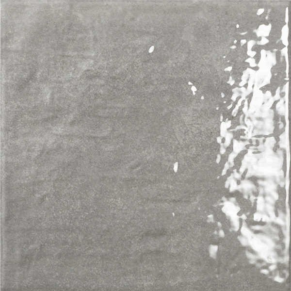 carrelage mural Nolita Gris brillant 22.5 x 22.5cm, Grès cérame, pour intérieur
