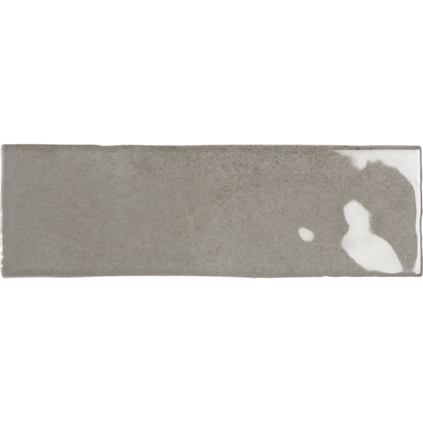 carrelage mural Nolita gris brillant 20 x 6.5cm, Grès cérame, pour intérieur