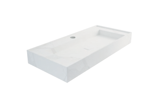 Vasque Marbre compact ORION 50cm Blanc 50 x 45cm, Marbre, pour intérieur et extérieur
