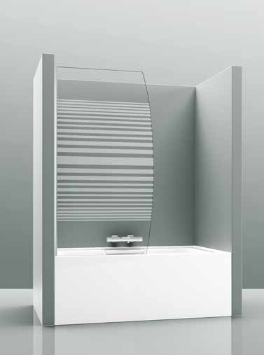 Parois de baignoire PAB100 décor Rayas 145 x 85cm, , pour intérieur et extérieur