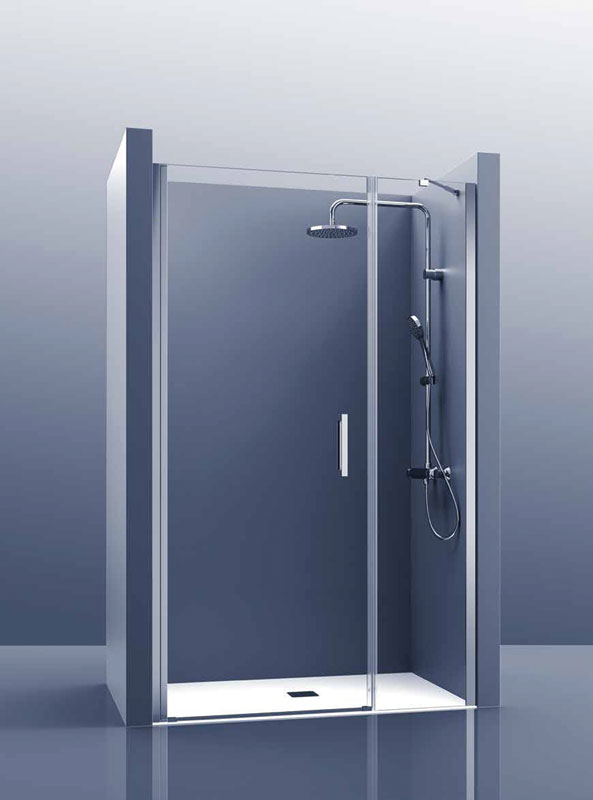 Paroi de douche PADEL 100A 180cm transparent 180 cm, , pour intérieur et extérieur