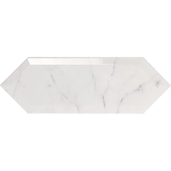 faïence Picket beveled Carrara 30 x 10cm, Pate blanche, pour intérieur
