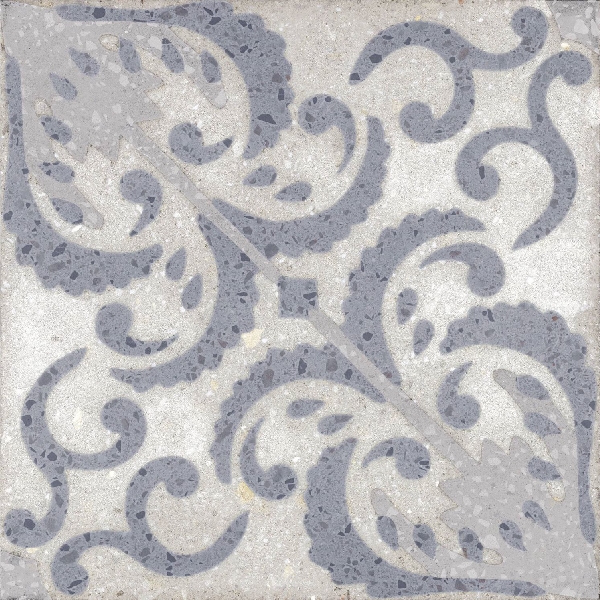 Carrelage aspect carreaux de ciment Rialto Mix Cold 25 x 25cm, Grès cérame, pour intérieur et extérieur