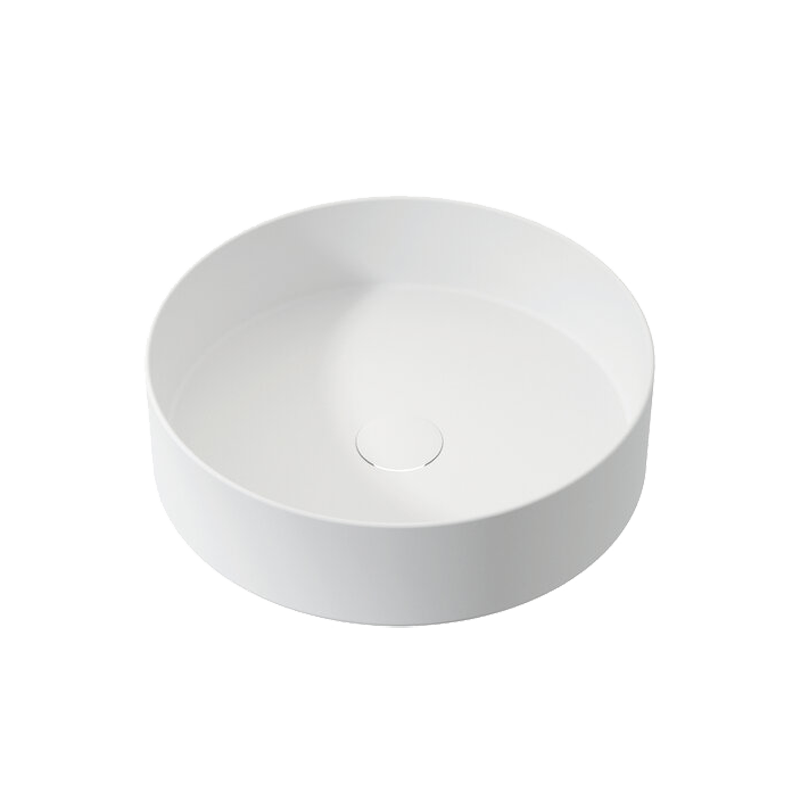vasque RIN glacial white 39 x 10.8cm, Solid Surface, pour intérieur