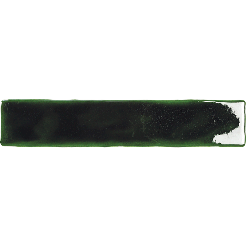 faïence Saona Green 25 x 5cm, Pate blanche, pour intérieur