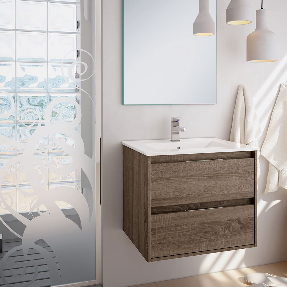 Ensemble salle de bains Siri 60cm 2tir. britannia 60x46.5cm, Melaminé, pour intérieur et extérieur