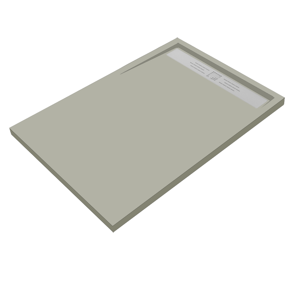 Receveur de douche Evolution Slate new pearl 100x90cm 100x90cm, Gel Coat, pour intérieur et extérieur