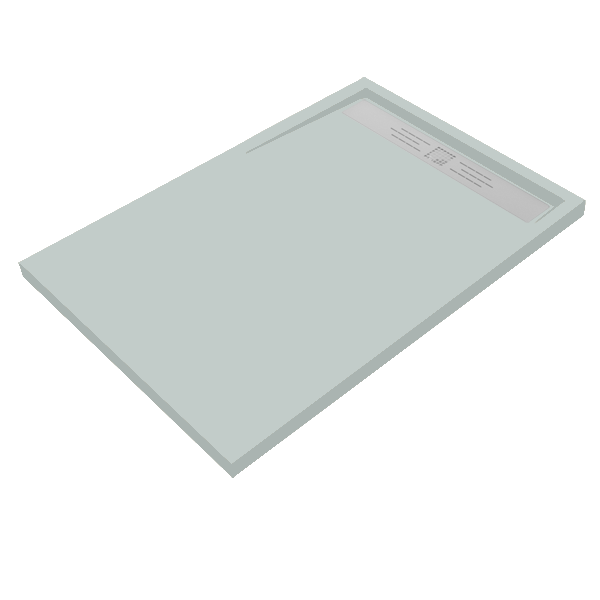 Receveur de douche Evolution Slate Perla 140x70cm 140x70cm, Gel Coat, pour intérieur et extérieur