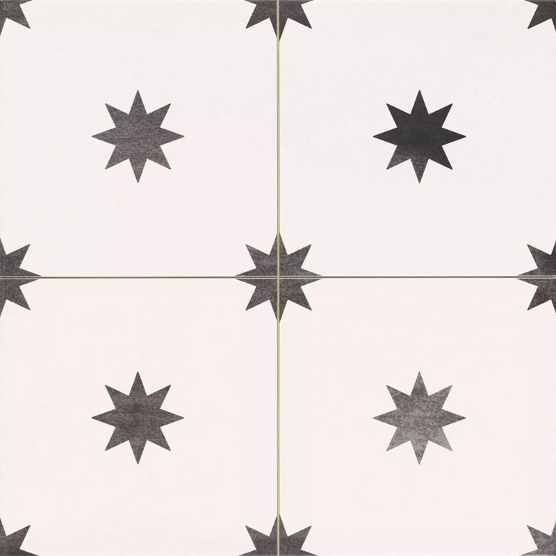 Carrelage Star white 44 x 44cm, Grès cérame, pour intérieur et extérieur