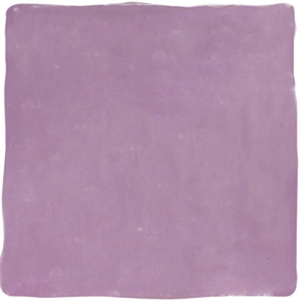 faïence Sevilla brillant Lila 13 x 13cm, Pate blanche, pour intérieur