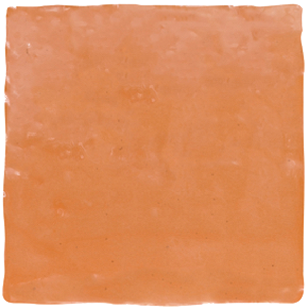 faïence Sevilla brillant Naranja 13 x 13cm, Pate blanche, pour intérieur et extérieur