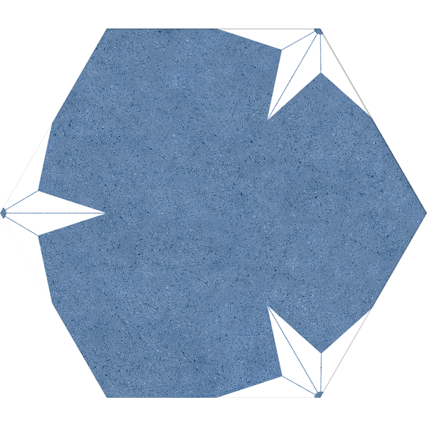 carrelage hexagonal Stella Day 25 x 22cm, Grès cérame, pour intérieur et extérieur