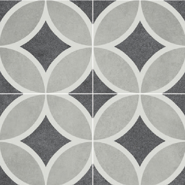 Carrelage aspect carreaux de ciment Toscana 45 x 45cm, Grès cérame, pour intérieur et extérieur
