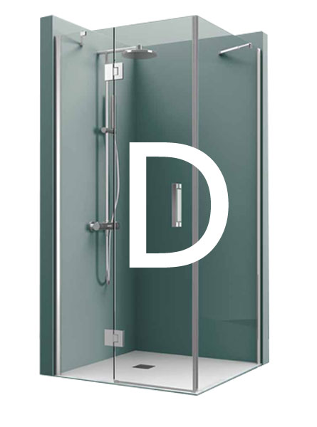 Paroi de douche TEDY 400B 200cm décor 200 cm, , pour intérieur et extérieur