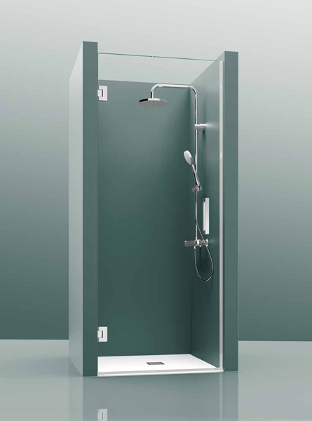 Paroi de douche TEDY P00 80cm Transparent 80 cm, , pour intérieur et extérieur