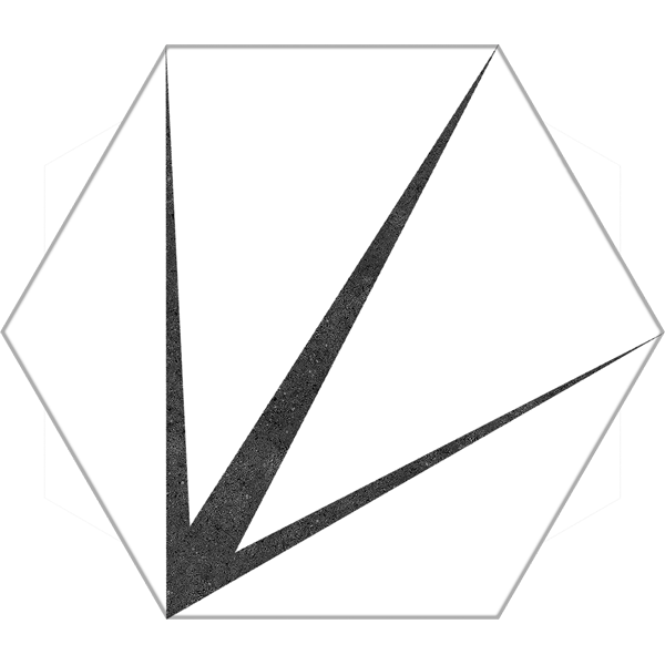 Carrelage hexagonal Trident Blanco 25 x 22cm, Grès cérame, pour intérieur et extérieur