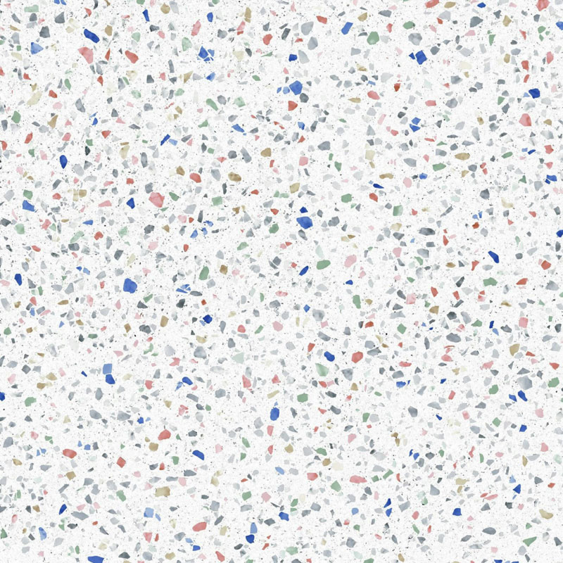 carrelage terrazzo Venice Light 66 x 66cm, Grès cérame, pour intérieur et extérieur