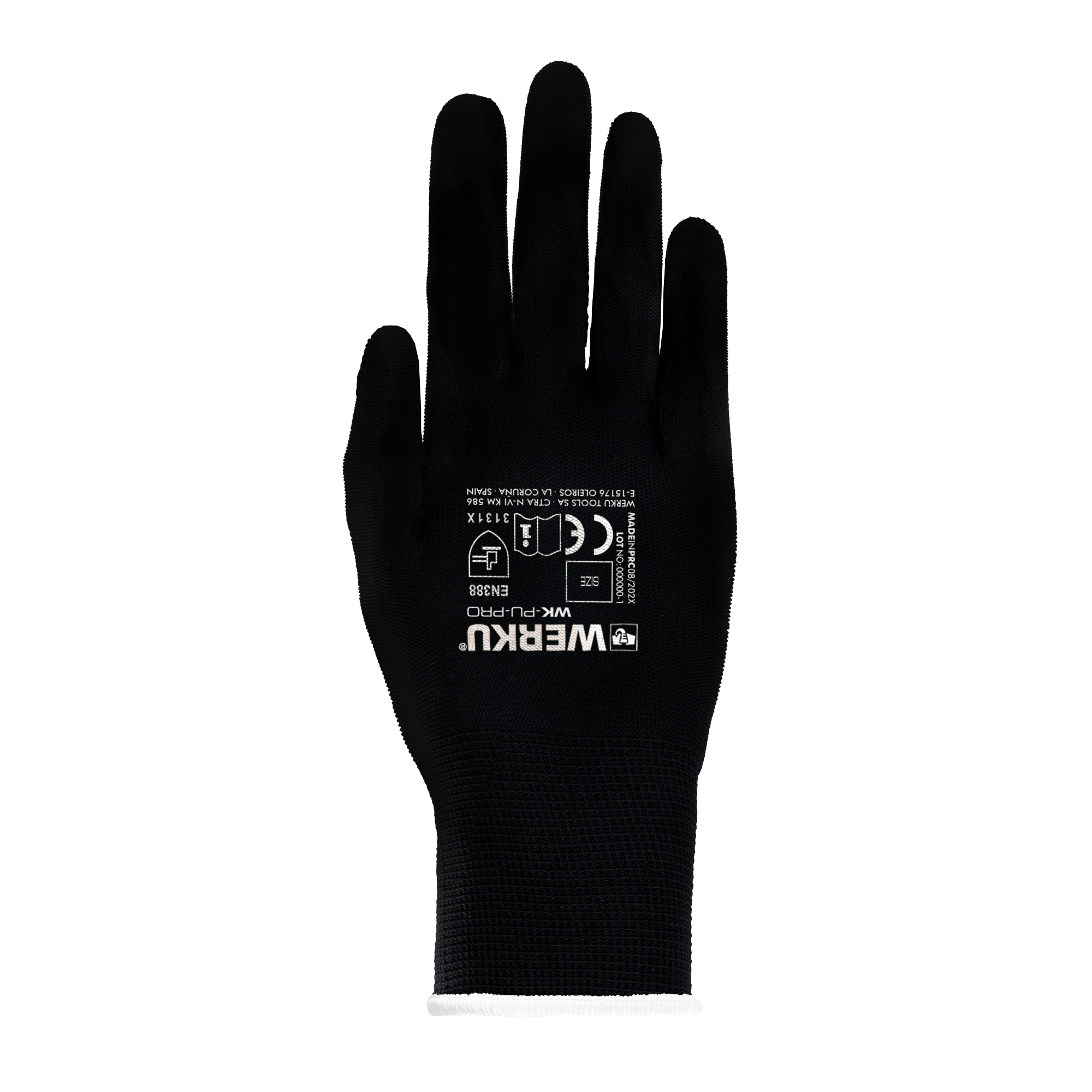 Gants pro. noir PU taille XL WK100040