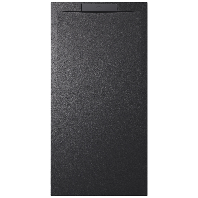 Receveur de douche West Stone noir 140x80cm 140 x 80cm, Gel Coat, pour intérieur et extérieur