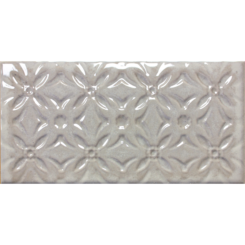 faïence Zurbaran gris 24 x 12cm, Pate blanche, pour intérieur et extérieur