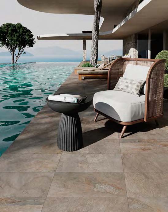 Dalle Aspen Beige 60x60x2cm 60 x 60cm, Grès cérame, pour intérieur et extérieur