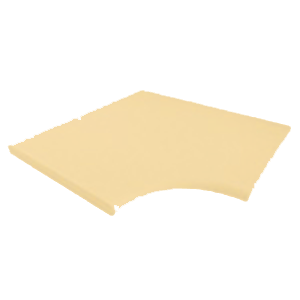 Margelle angle Grenoble Crema R-15,5 50 x 50cm, Ciment, pour intérieur et extérieur