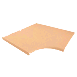 Margelle angle Grenoble Terracota R-15,5 50 x 50cm, Ciment, pour intérieur et extérieur