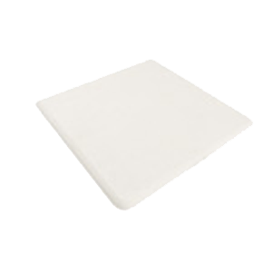 Margelle angle inversé Grenoble Blanc 34 x 34cm, Ciment, pour intérieur et extérieur