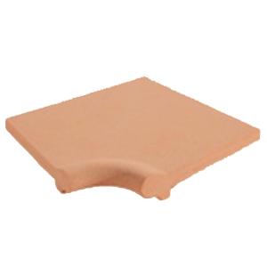 Margelle angle Javea Saumon R-14 64 x 64cm, Ciment, pour intérieur et extérieur