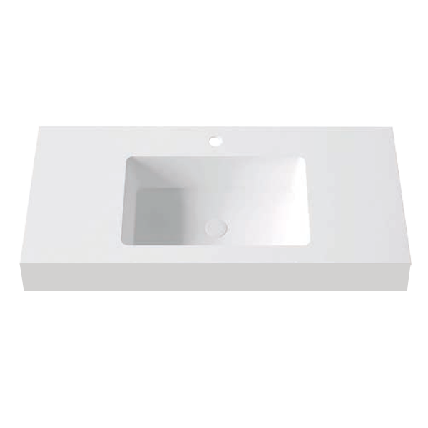 Vasque Aquaris avec tablier 101x53cm 101 x 53cm, Gel Coat, pour intérieur et extérieur
