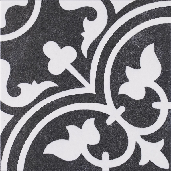 Carrelage Arte Black 25 x 25cm, Grès cérame, pour intérieur et extérieur