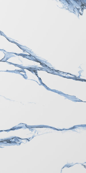 carrelage poli Calacatta Blue 60 x 30cm, Grès cérame, pour intérieur et extérieur
