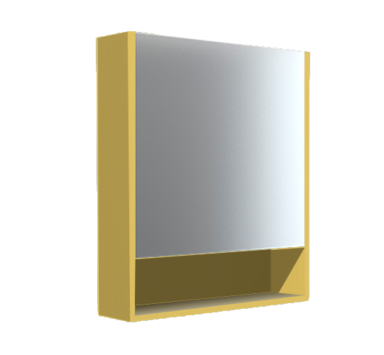 Armoire 60cm miroir Feldespato laqué mat 60 x 70cm, Melaminé, pour intérieur et extérieur