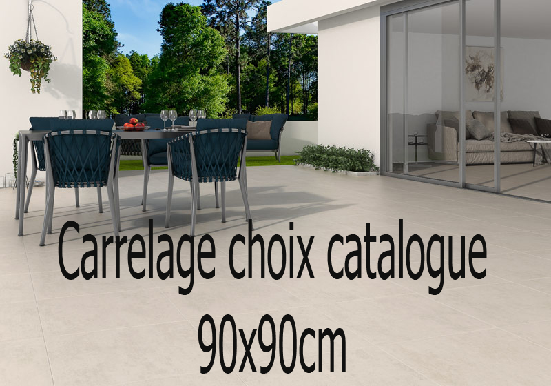 Catalogue Carrelage 90x90 90x90cm, Inox, pour intérieur et extérieur