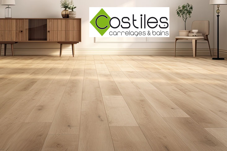 Parquet Massif ponce huile blanc Marquant Solid 140x20mm 180x14x2cm, Bois, pour