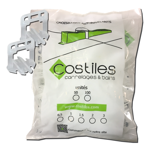 Costiles - Croisillons Autonivelant 2mm sac de 100pcs Clips+ COSTILES 