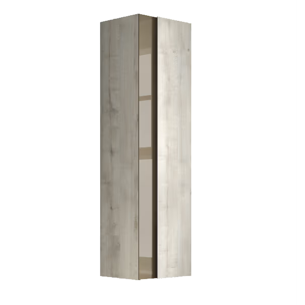 Colonne de rangement VISION 120cm Abedul/Tortora 120x35x27cm, Melaminé, pour 