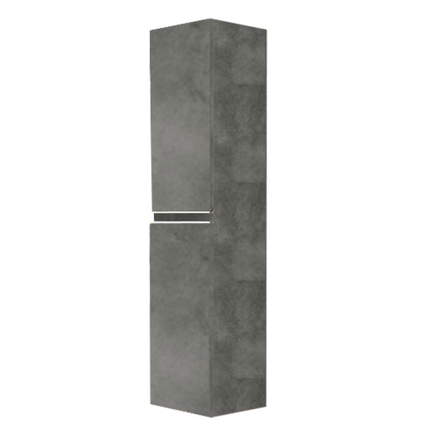 colonne Inglet 2 portes Cemento ouverture droite 35 x150cm, Melaminé, pour intérieur et extérieur
