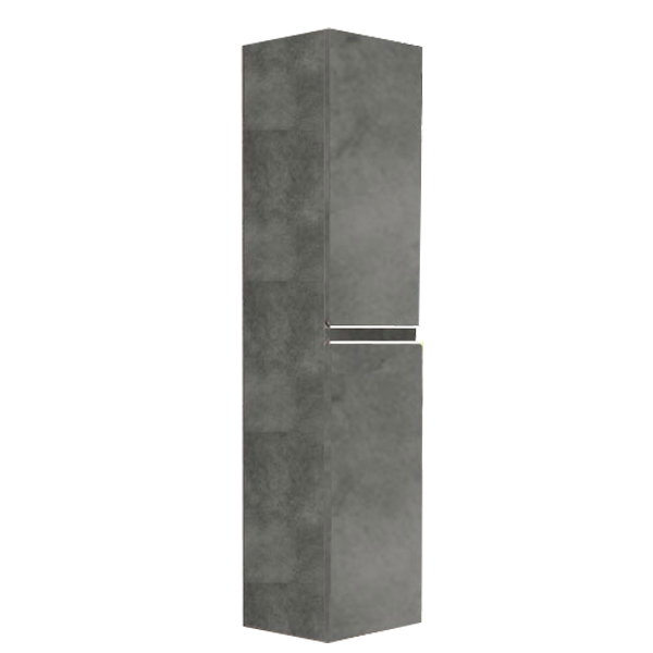colonne Inglet 2 portes Cemento ouverture gauche 35 x150cm, Melaminé, pour intérieur et extérieur