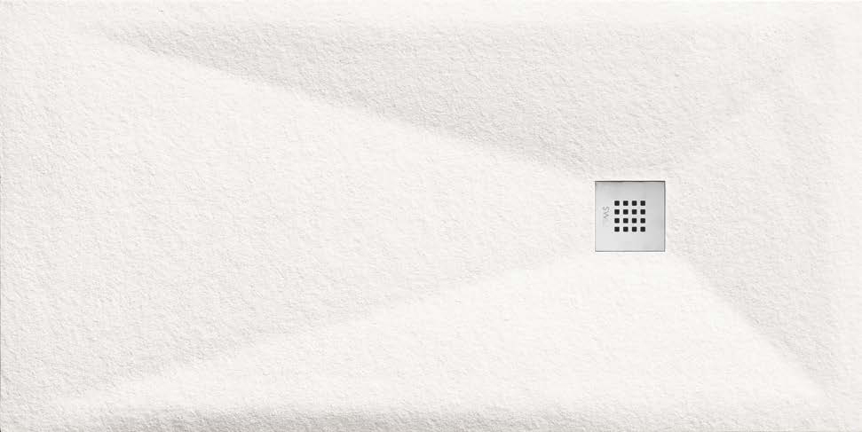 Receveur de douche Cube Pietra Blanc 90x120cm 90x120x3cm, \