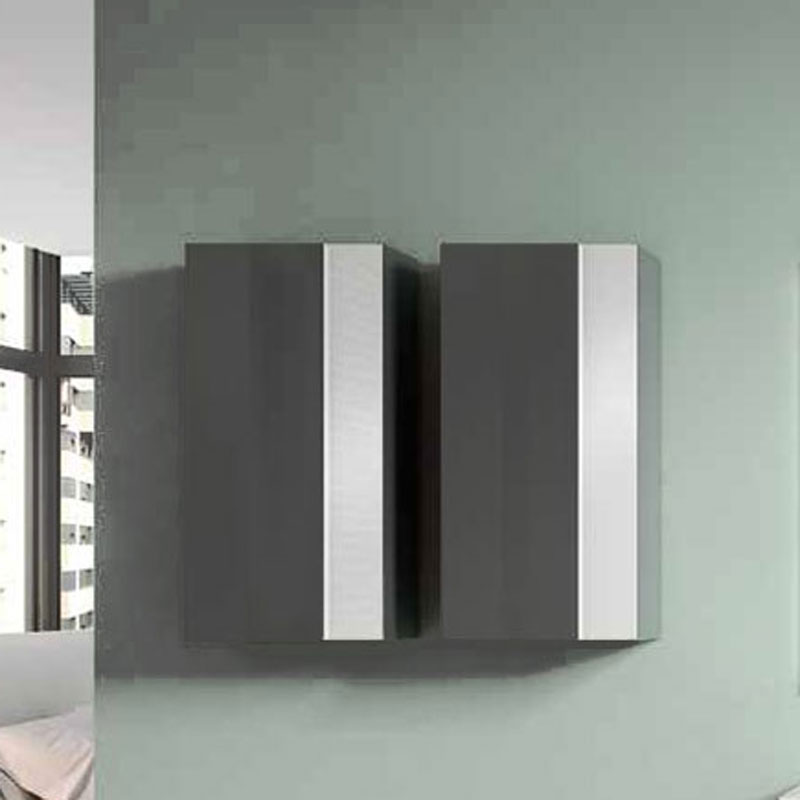 Colonne de rangement VISION 70cm Gris/Blanc 70x35x27cm, Melaminé, pour 