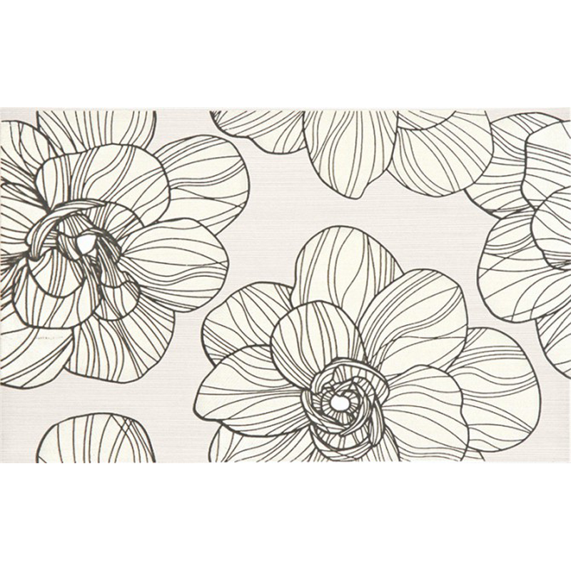Dolce décor flor Blanco brillant 40 x 25cm, Pate rouge, pour intérieur