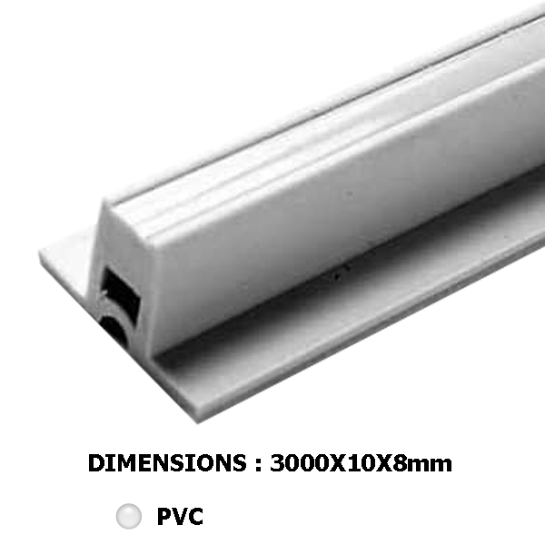 Joint de dilatation PVC 10x8 GRIS