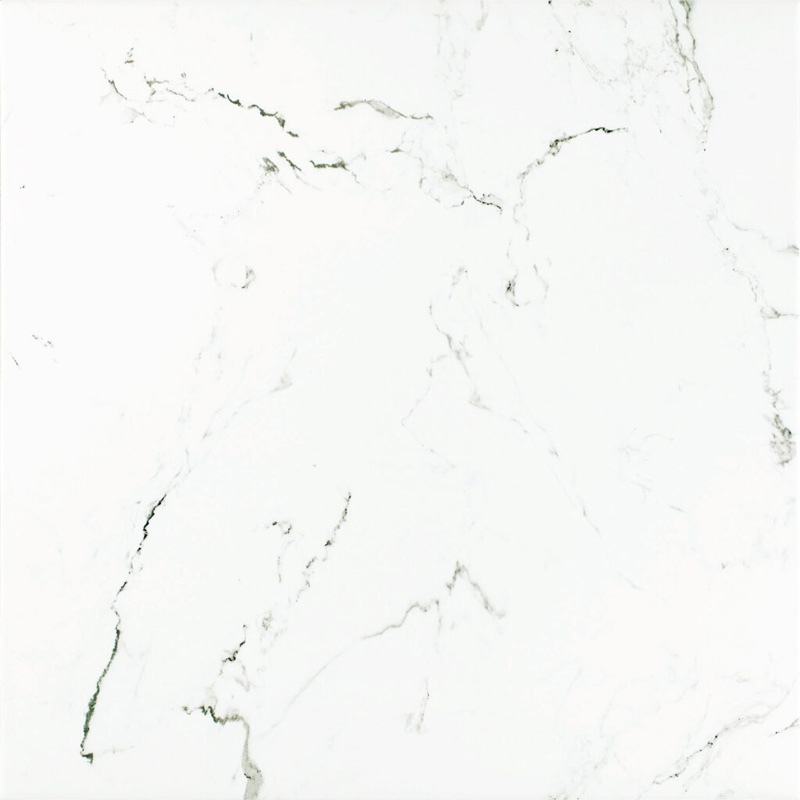 Carrelage Florencia blanc marbré mat 64.5x64.5cm 64.5 x 64.5cm, Grès cérame, pour intérieur et extérieur