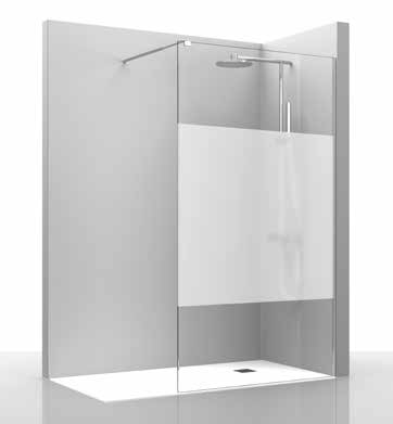 Paroi de douche WALK-IN - 100cm verre décor franja 100cm, \