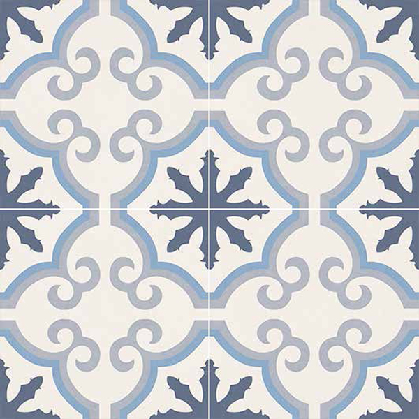 Carrelage aspect carreaux de ciment Galdana 45 x 45cm, Grès cérame, pour intérieur et extérieur