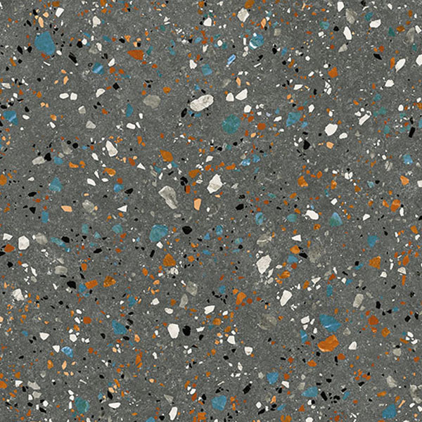 carrelage terrazzo Gobi Nero 90 x 90cm, Grès cérame, pour intérieur et extérieur