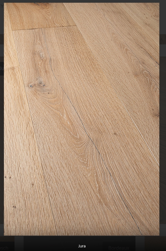 Parquet Jura 15- 4 x 190mm Brossé huile naturelle blanche 190 x 19cm, Bois, pour