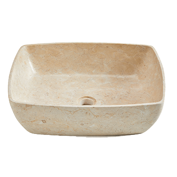 Vasque en pierre Manaos Blanc 50 x 38cm, Pierre naturelle, pour intérieur et extérieur